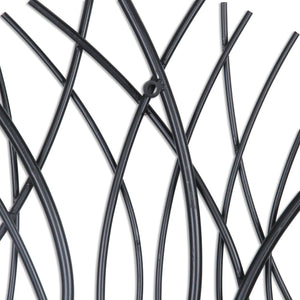 Homeroots 24" Black Metal Circle Abstract Wall Sculpture - Handmade Contemporary Art For Modern Spaces  Metal 569439