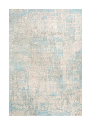 HomeRoots 8' X 10' Blue Abstract Hand-Knotted Area Rug - Luxurious Wool, Unique Design, Perfect for Modern Spaces 569448