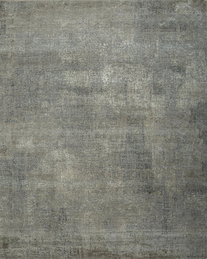 HomeRoots 8' X 10' Gray Abstract Hand-Knotted Area Rug - Artisan Crafted, Durable Wool, Modern Style & Comfort 569449
