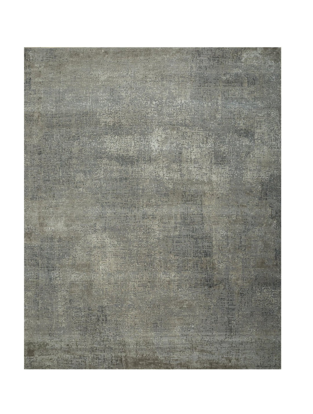 HomeRoots 8' X 10' Gray Abstract Hand-Knotted Area Rug - Artisan Crafted, Durable Wool, Modern Style & Comfort 569449