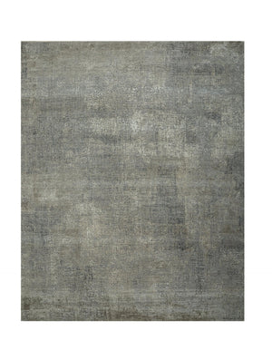 HomeRoots 8' X 10' Gray Abstract Hand-Knotted Area Rug - Artisan Crafted, Durable Wool, Modern Style & Comfort 569449