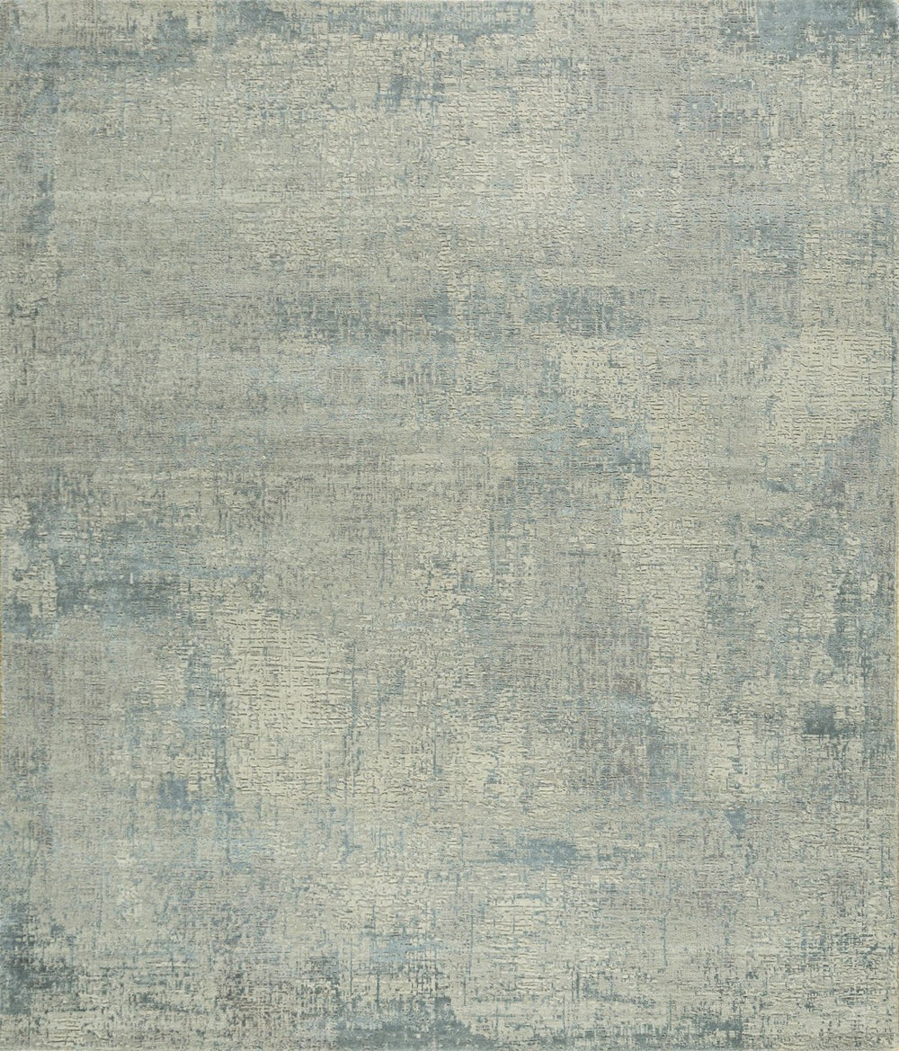 HomeRoots 8' X 10' Hand-Knotted Blue Abstract Area Rug - Premium Wool, Unique Design, Perfect for Modern Spaces 569451