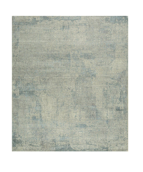 HomeRoots 8' X 10' Hand-Knotted Blue Abstract Area Rug - Premium Wool, Unique Design, Perfect for Modern Spaces 569451