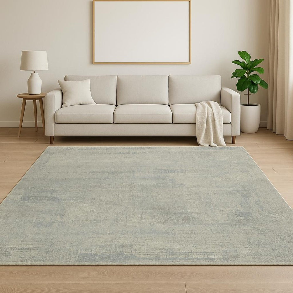 HomeRoots 8' X 10' Hand-Knotted Blue Abstract Area Rug - Premium Wool, Unique Design, Perfect for Modern Spaces 569451