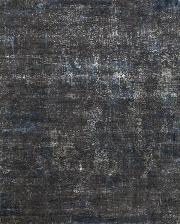 HomeRoots 8' X 10' Blue Abstract Hand-Knotted Wool Area Rug - Artisan Crafted, Durable, and Perfect for Modern Spaces 569452
