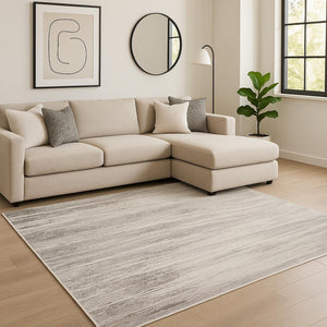 HomeRoots 8' X 10' Brown Abstract Hand Knotted Area Rug - Artisan Crafted Wool, Contemporary Style for Cozy Living 569455