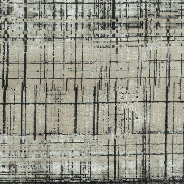 HomeRoots 8' X 10' Black Abstract Hand-Knotted Wool Area Rug - Artisan-Crafted, Durable, and Stylish Accent Piece 569457