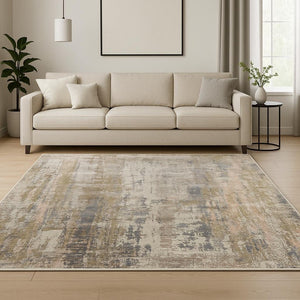 HomeRoots 8' X 10' Blue Abstract Hand-Knotted Area Rug – Luxurious Wool, Unique Design for Modern Spaces 569459