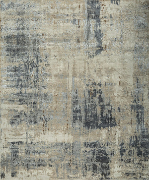 HomeRoots 8' X 10' Modern Brown Abstract Hand-Knotted Wool Area Rug - Soft, Durable, and Stylish Floor Covering 569466