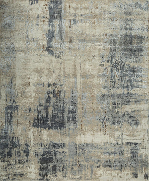 HomeRoots 8' X 10' Modern Brown Abstract Hand-Knotted Wool Area Rug - Soft, Durable, and Stylish Floor Covering 569466