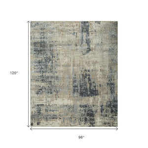 HomeRoots 8' X 10' Modern Brown Abstract Hand-Knotted Wool Area Rug - Soft, Durable, and Stylish Floor Covering 569466
