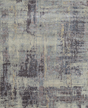 HomeRoots 8' X 10' Hand-Knotted Purple Abstract Area Rug – Modern Wool Rug for Living Room or Bedroom Décor 569467