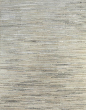 HomeRoots 8' X 10' Beige Abstract Hand-Knotted Area Rug - Luxurious Wool, Durable Design, and Timeless Style! 569474
