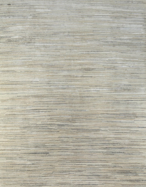 HomeRoots 8' X 10' Beige Abstract Hand-Knotted Area Rug - Luxurious Wool, Durable Design, and Timeless Style! 569474