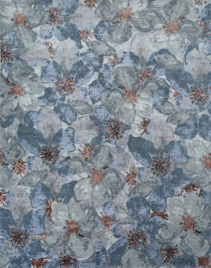 HomeRoots 8' X 10' Blue Abstract Hand-Knotted Wool Area Rug - Modern Design for Luxurious Living Spaces 569476