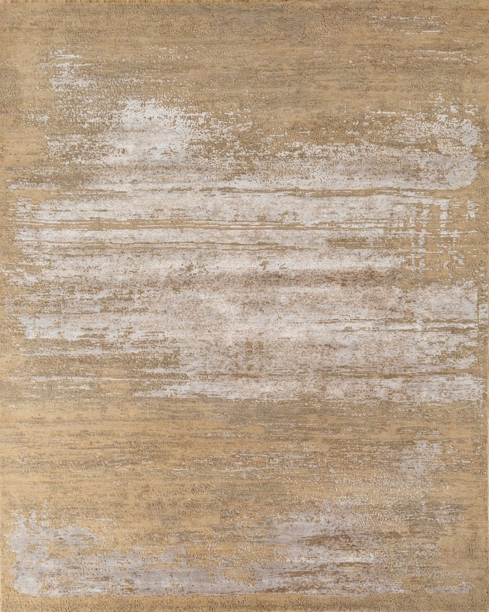 HomeRoots 8' X 10' Beige Abstract Hand Knotted Area Rug - Luxurious Wool, Unique Design, Perfect for Any Space! 569478