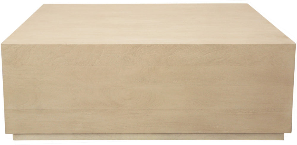HomeRoots 48" Natural Solid Wood Square Coffee Table - Rustic Charm Meets Modern Design for Any Space 569548