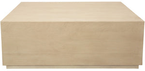 HomeRoots 48" Natural Solid Wood Square Coffee Table - Rustic Charm Meets Modern Design for Any Space 569548