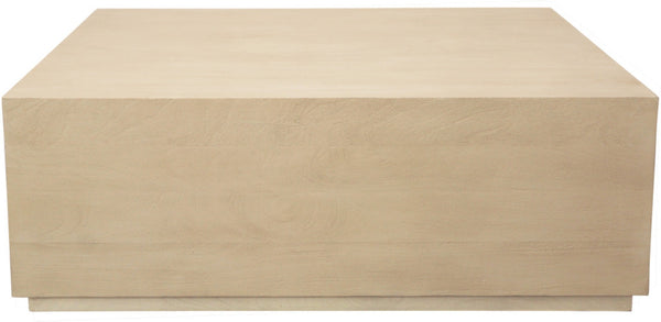 HomeRoots 48" Natural Solid Wood Square Coffee Table - Rustic Charm Meets Modern Design for Any Space 569548