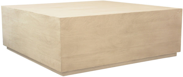 HomeRoots 48" Natural Solid Wood Square Coffee Table - Rustic Charm Meets Modern Design for Any Space 569548