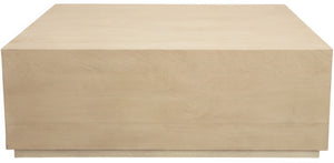 HomeRoots 48" Natural Solid Wood Square Coffee Table - Rustic Charm Meets Modern Design for Any Space 569548