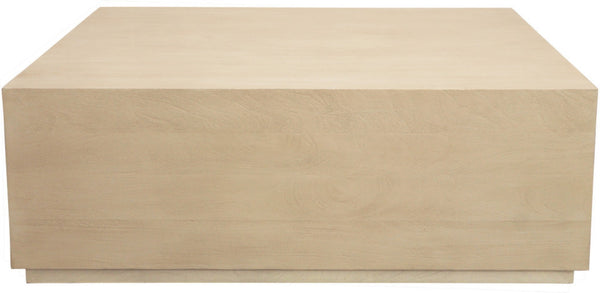 HomeRoots 48" Natural Solid Wood Square Coffee Table - Rustic Charm Meets Modern Design for Any Space 569548