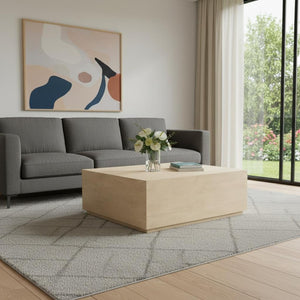 HomeRoots 48" Natural Solid Wood Square Coffee Table - Rustic Charm Meets Modern Design for Any Space 569548