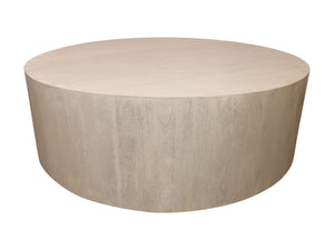 Homeroots 48" Natural Solid Wood Round Distressed Coffee Table - Rustic Charm For Modern Living Room Décor   569552