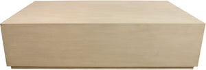 HomeRoots 55" Solid Wood Square Coffee Table - Distressed Finish for Rustic Charm in Modern Living Spaces 569555
