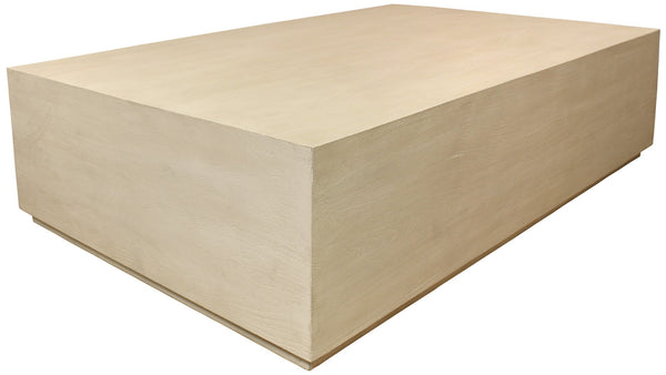 HomeRoots 55" Solid Wood Square Coffee Table - Distressed Finish for Rustic Charm in Modern Living Spaces 569555