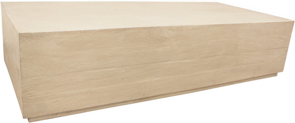HomeRoots 55" Solid Wood Square Coffee Table - Distressed Finish for Rustic Charm in Modern Living Spaces 569555
