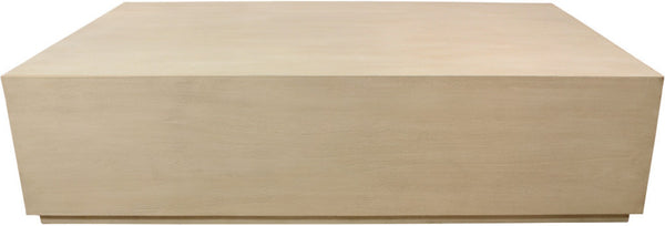 HomeRoots 55" Solid Wood Square Coffee Table - Distressed Finish for Rustic Charm in Modern Living Spaces 569555