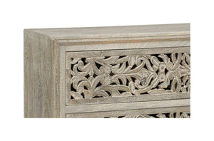HomeRoots 57" Gray Solid Wood Six-Drawer Dresser – Timeless Storage Solution with Classic Charm & Style 569588