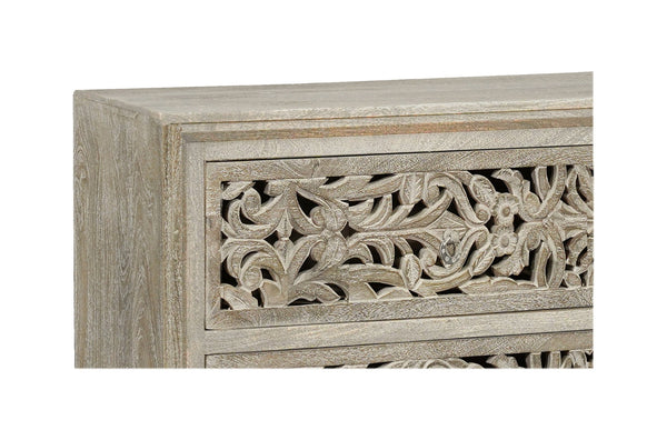 HomeRoots 57" Gray Solid Wood Six-Drawer Dresser – Timeless Storage Solution with Classic Charm & Style 569588