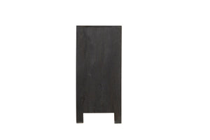 HomeRoots 57" Black Solid Wood Six Drawer Dresser – Stylish Storage Solution with Rustic-Modern Charm & Durability 569589