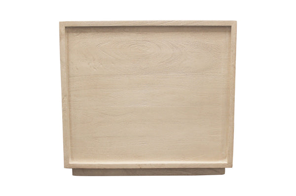 Homeroots 24" Natural Three Drawer Solid Wood Nightstand   569601