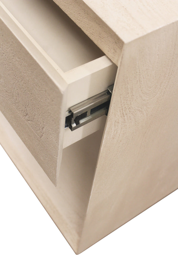 Homeroots 24" Natural One Drawer Solid Wood Nightstand   569602