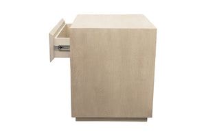 Homeroots 24" Natural One Drawer Solid Wood Nightstand   569602