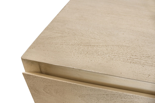 Homeroots 24" Natural One Drawer Solid Wood Nightstand   569603