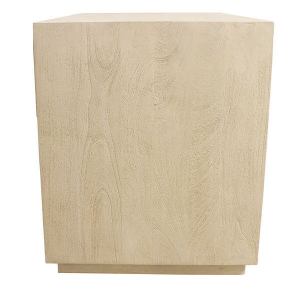 Homeroots 24" Natural One Drawer Solid Wood Nightstand   569603