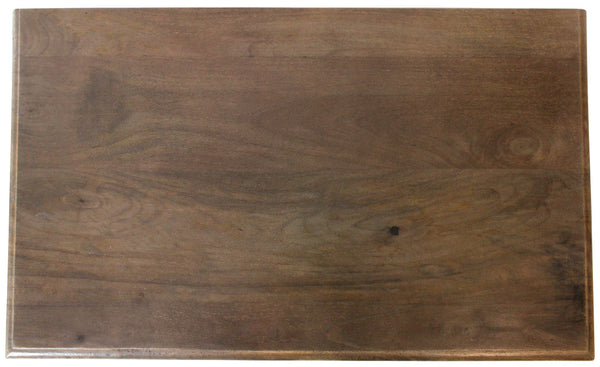 Homeroots 28" Distressed Brown Three Drawer Solid Wood Nightstand   569604