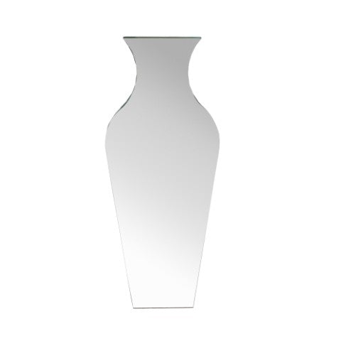 Homeroots 28" Silver Urn Mirrored Glass Floor Vase With Crystals - Modern Elegance For Stunning Home Decor  Glass 569611