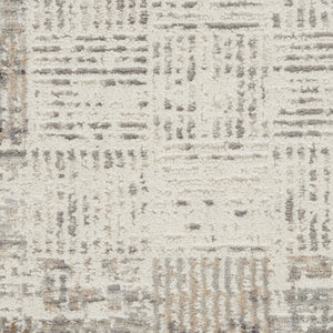 HomeRoots 8' Ivory and Gray Abstract Area Rug - Durable, Stain-Resistant Design for Stylish Living Spaces 8' X 11' 569612