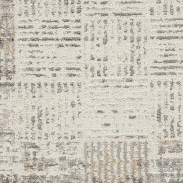 HomeRoots 8' Ivory and Gray Abstract Area Rug - Durable, Stain-Resistant Design for Stylish Living Spaces 8' X 11' 569612