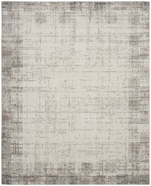 Homeroots 8' X 11' Ivory And Gray Abstract Area Rug  Polypropylene 569612