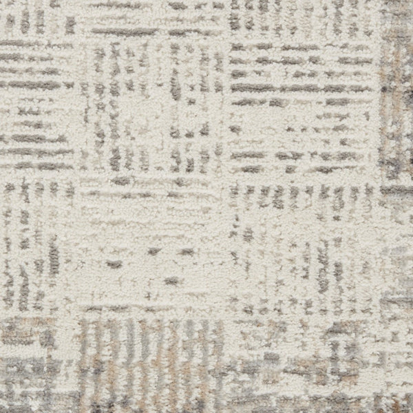 HomeRoots 8' Ivory and Gray Abstract Area Rug - Durable, Stain-Resistant Design for Stylish Living Spaces 8' X 11' 569612