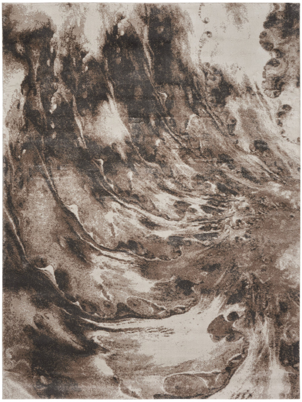 Homeroots 8' X 10' Tan Abstract Power Loom Area Rug  Polypropylene 569613