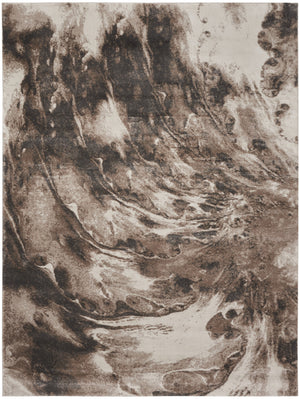 Homeroots 8' X 10' Tan Abstract Power Loom Area Rug  Polypropylene 569613