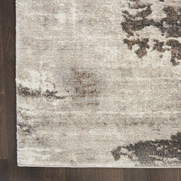 Homeroots 5' X 7' Tan Abstract Power Loom Area Rug  Polypropylene 569618