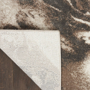 HomeRoots 8' Tan Abstract Power Loom Area Rug - Modern Design for Cozy Living Spaces with Soft Texture 4' X 6' 569620
